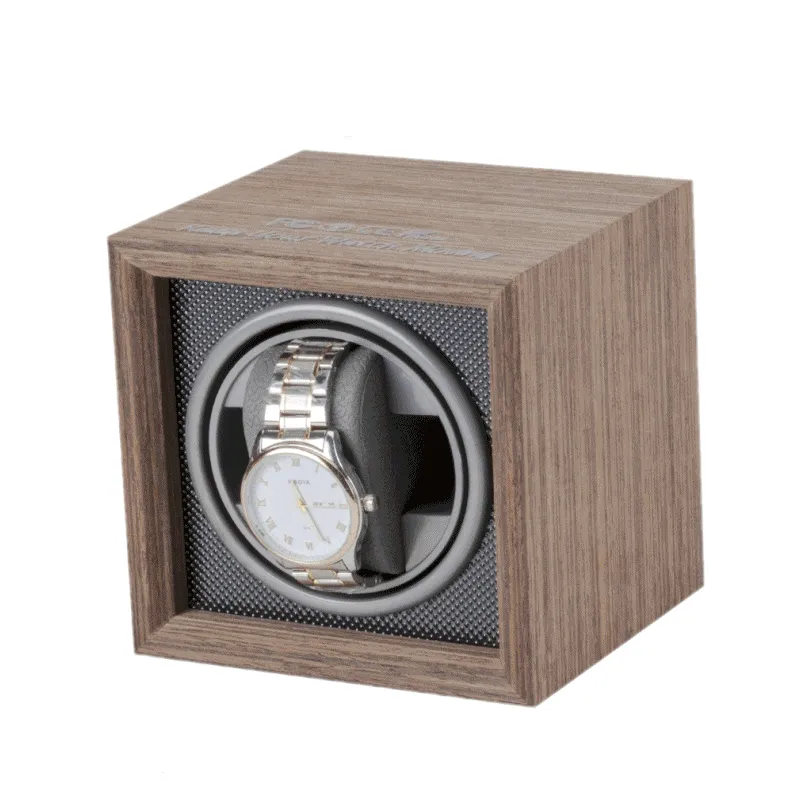 ساعة ويندرز ويندرز مدورة واحدة ويندر ملهى الخزانة منظم فاخر الخشب كتم التخزين صناديق العرض 220617