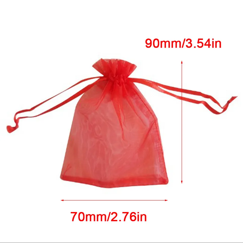 LOT ORGANZA TULLE DROWSTRINGバッグパッケージディスプレイジュエリーポーチウェディングギフト220704