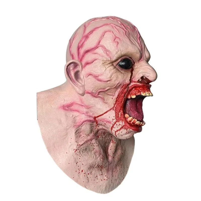 Maska horror nakrycia głowy Halloween Horror Mask maskarada Upiornie przerażające przerażające rekwizyty imprezowe Cosplay Akcesoria 220812