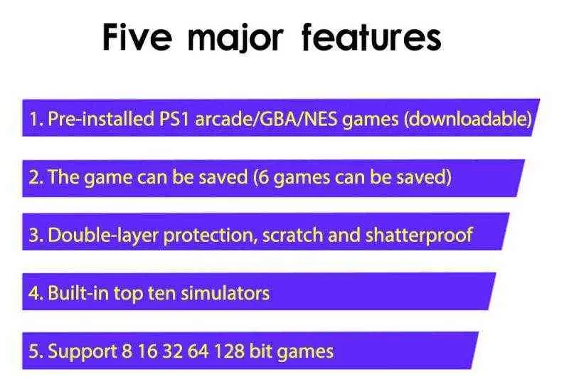 X1 4.3 بوصة فيديو ألعاب وحدة التحكم 8GB الذاكرة المحمولة باليد رجعية لاعب دعم التلفزيون وضع مع كاميرا MP3 لكاميرا NES/GBAGAME H220426