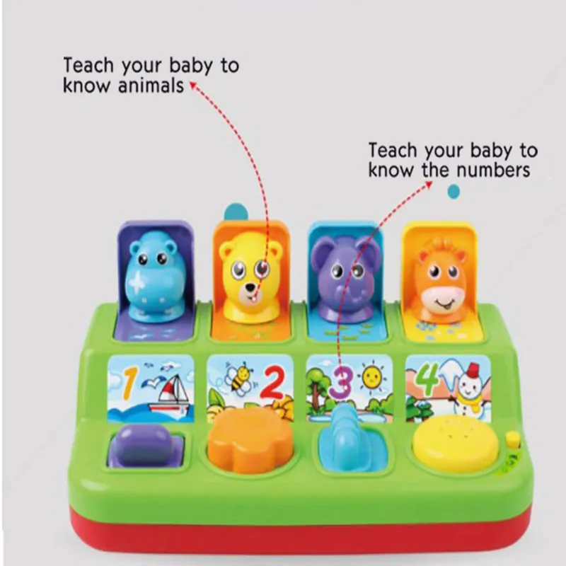 Gry treningowe pamięci niemowląt wyskakują zabawki kolor i kształt rozpoznawanie zwierząt edukacyjny uczenie się 220706