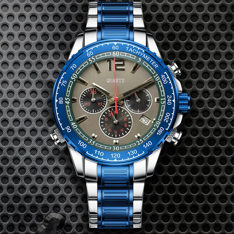 Nowe design męskie zegarki Chronograph Quartz Ruch Mężczyzna Zegar Luksusowy Business Designer zegarki dla mężczyzn Watch Montre259g
