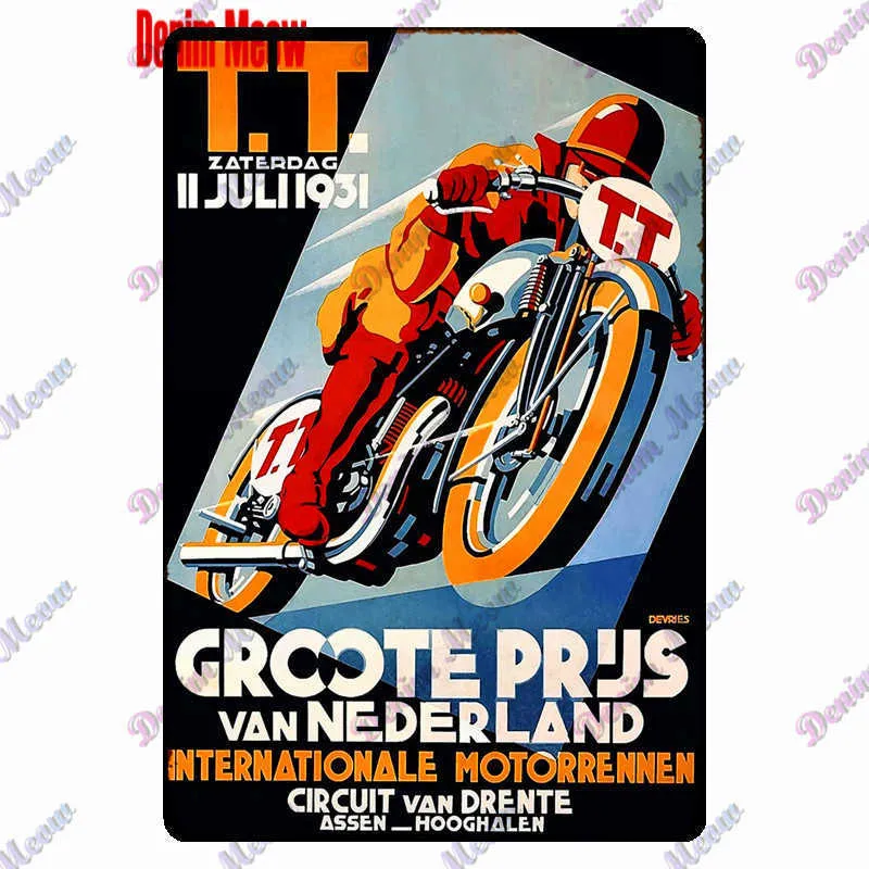 Retro TT Isle of Man Metal Signs Motorcycles Races Plaque Vintage Art Painting Plates Pub Bar Garage Shop Home Deco5149858