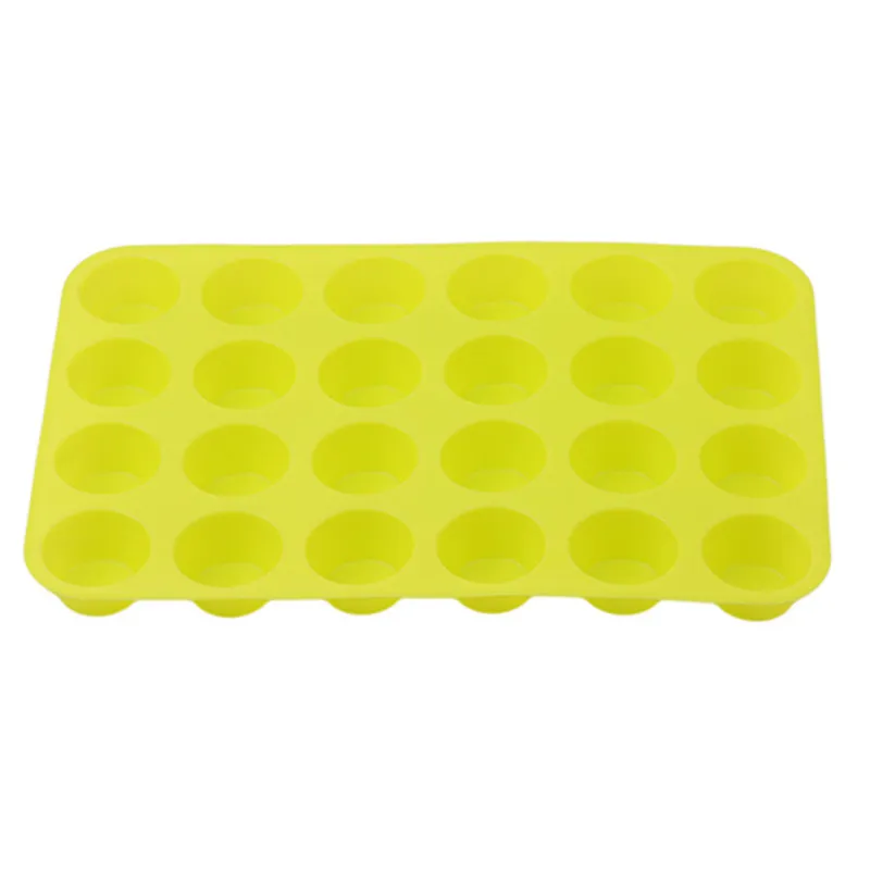 Mini Muffin Cup 24 Cavity Silicone Soap Cookies Cupcake Bakeware Pan Tray Mould Home DIY Cake Mold 220721