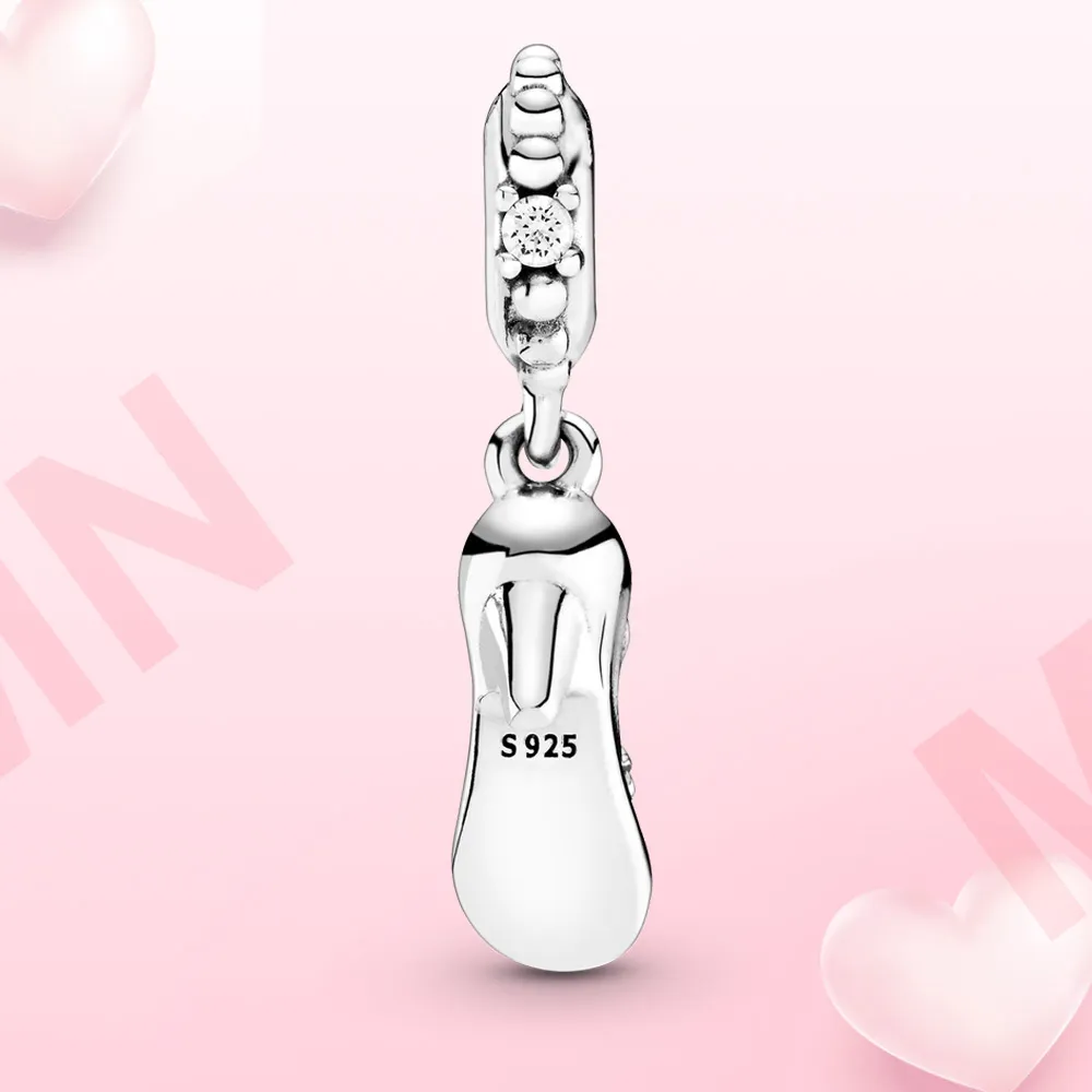 Silver Charm Rat Crystal Pendant Jewelry Original Fit Pandora Nacklace for Women Armband