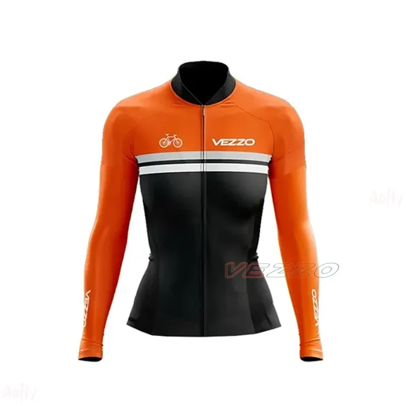 vezzo Blouse Womens Long Sleeve Cycling Female Cyclist Sirt 220621