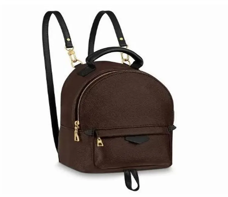 Качественный качество классические пальмовые источники кожаные мини -рюкзаки для мужчин женские школы дизайнерские сумочки леди плеч
