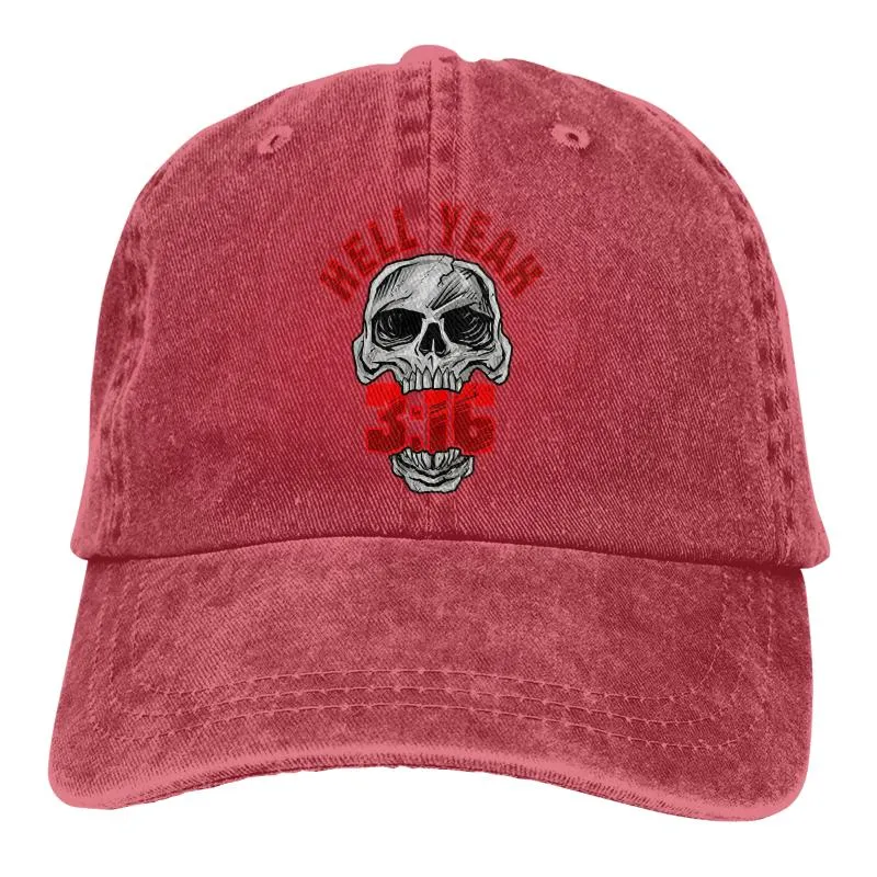 Berets Stone Cold Steve Austin 3 16 Skull Baseball Cap Cowboy Hat à pic de bebop Hats et femmes 311y