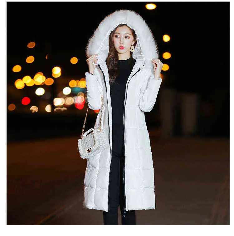 Femmes hiver Parka femmes coton hiver manteau épaissir chaud longue veste avec fourrure garni capuche 2022 printemps automne hiver L220725