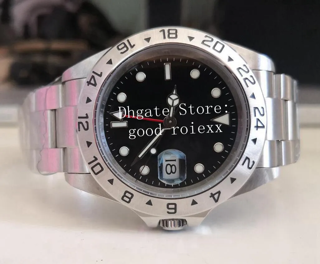 Vintage zegarki dla mężczyzn Blue Red Stopel Watch Men Automatic 2813 Antique 16710 BP Fabryka mechaniczna 1675 Retro Mens L257B