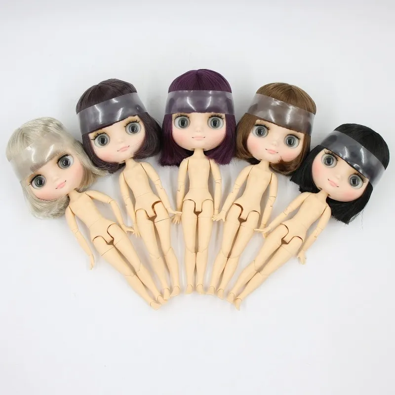 DBS blyth middie doll 18 TOY anime joint body short hair straight hair special offer nude doll 20cm girls gift 220707