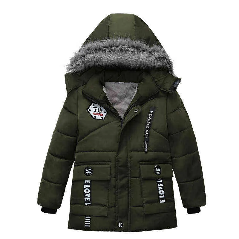 Nowa jesień zimowa kurtka dla dzieci 2 3 4 5 -letnia moda Keep Chey Boys Kurtka z kapturem Zapip Futra Futra Zwiedź wierzchnia Urodziny Ubrania dla dzieci J220718