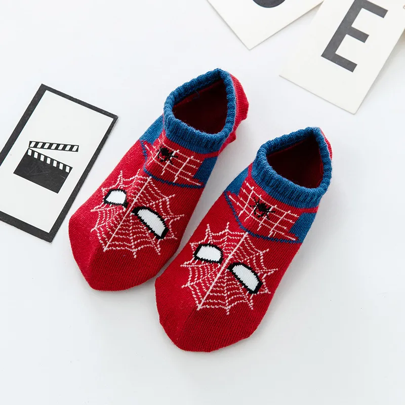 es bébé Anime chaussettes 2-9 ans jeunes enfants Super héros coton doux chaussettes courtes 220611