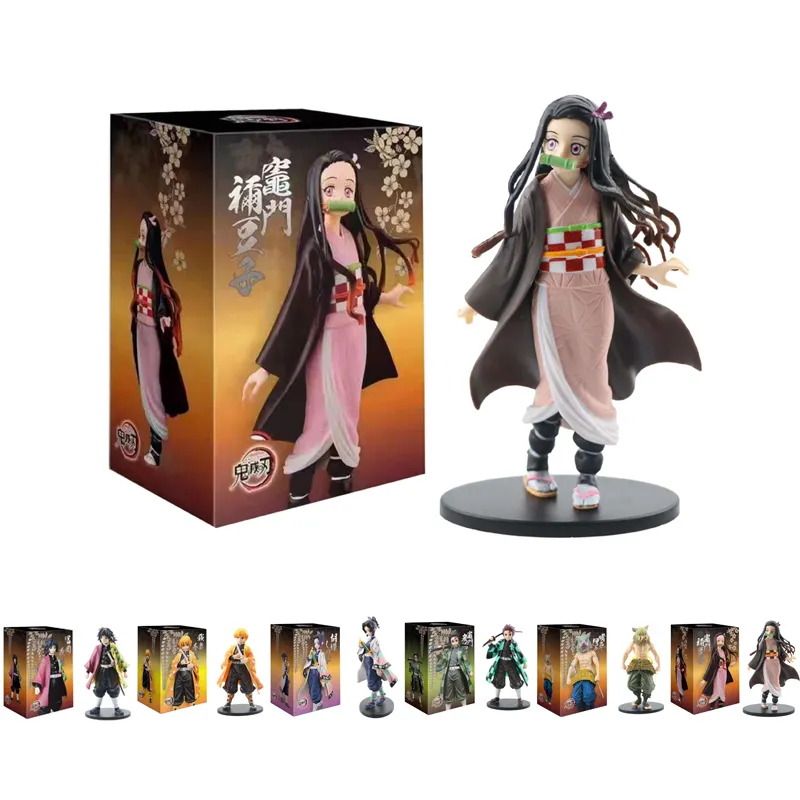 Demon Slayer Kimetsu no Yaiba Figur Tomioka Giyuu Hashibira Inosuke Kamado Tanjirou Nezuko Zenitsu Figur Anime Action Figur 220809