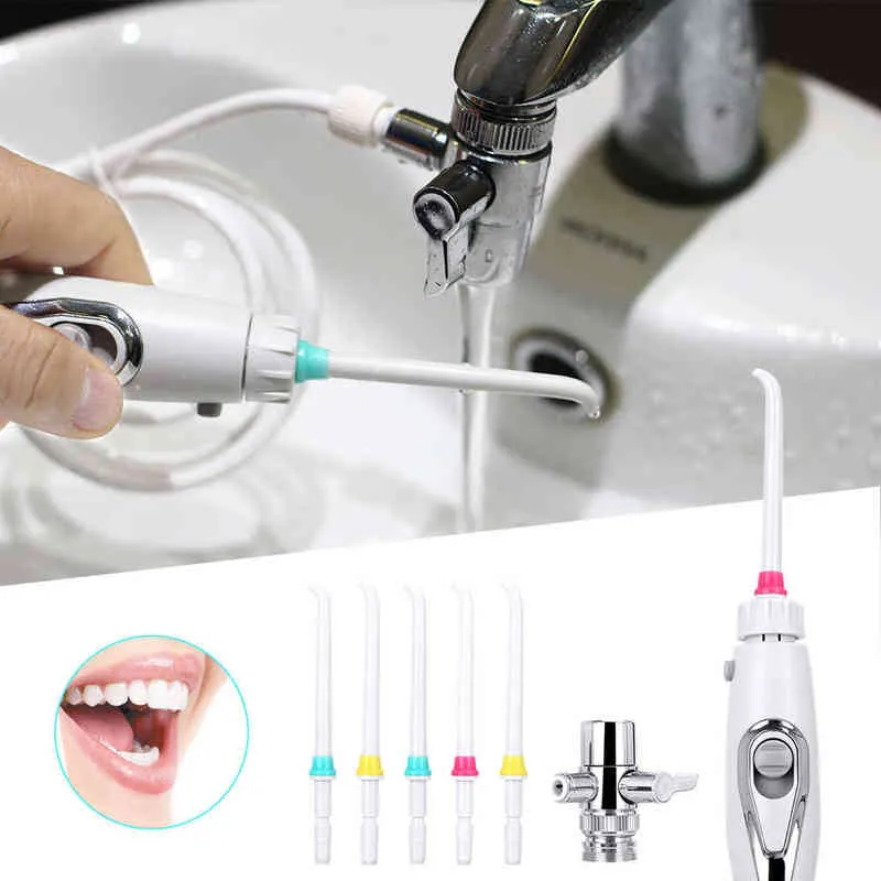 Grifo Irrigador oral Agua Dental Flosser Jet portátil Floss Cepillo de dientes Irrigación SPA Dientes Limpieza de dientes Boquilla 220510