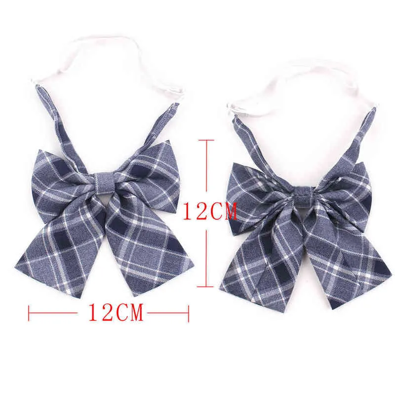 Feminine Plaid Bowtie Casual Bow tie For Women Uniform Collar Butterf Bowknot Adult Check Bow Ties Cravats Girls Bowties Y220329