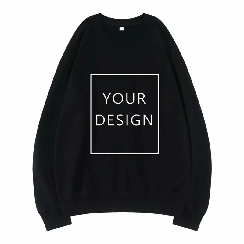 Twój własny projekt 100 bawełnianych bluzy kobiet Kobiety DIY Woman Sweters Marka Zdjęcie Niestandardowe ubrania kurtki z kapturem 220722