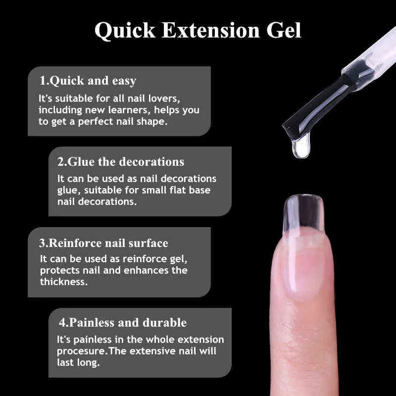 NXY Nail Gel 7 5ml Acrylic Extension Quick Building Clear Pink Polish Tips Art Soak Off 0328
