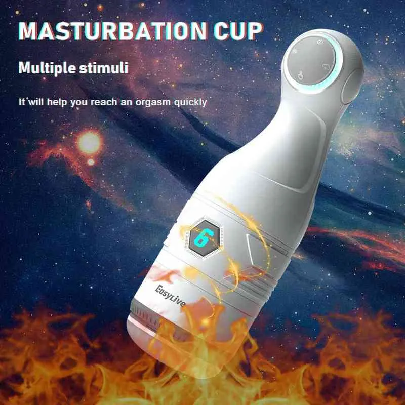 NXY Sex Men Masturbators N06II Pro Air Suping Mannelijke Masturbatie Cup Innovate Design Rocker Control Pijpen Masturbator Vibrating Oral Toys voor 0412