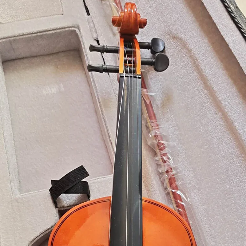2022 고품질 메이플 바이올린 밝은 갈색 바이올린 크기 3/4 4/4 전기 바이올린 악기 액세서리