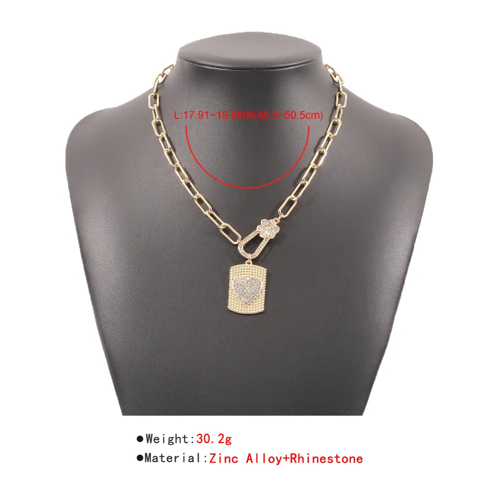 Wholesale Crystal Dragon Spider Charms Necklace Choker for Women y2k Aesthetic Gold Silver Cuban Link Chain Hip Hop Punk Grunge Birthday Jewelry Accessories Gifts