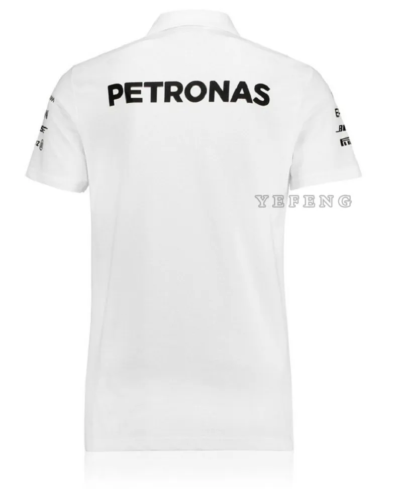 BlackWhite T-shirt Petronas Motorsprot Racing Team Short-Sleeved Customized Summer Cycling Suit Lapel POLO Shirt 220620