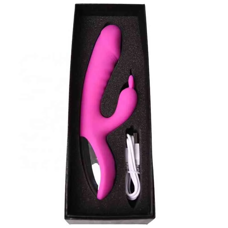 Nxy Vibradores Clitoral Vagina Estimulação Bunny Ear Sexo Brinquedo Aquecimento Coelho 10 Velocidades G Spot for Women 0411