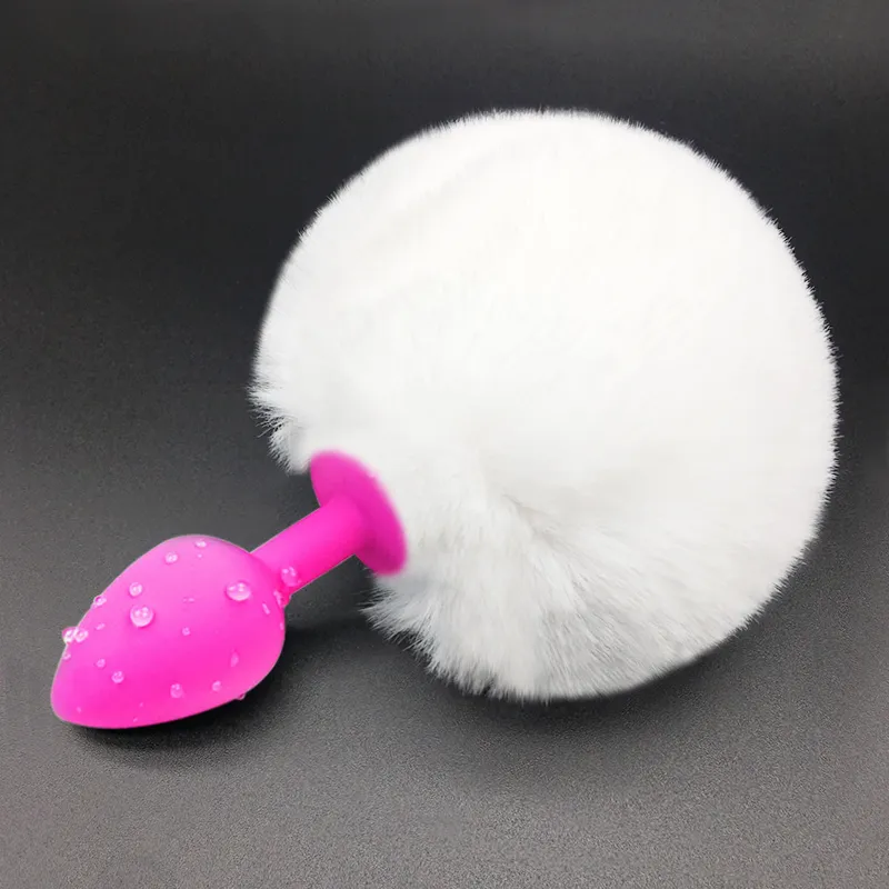 SMLOVE Cute Rabbit Tail Anal plug Fluffy Plush sexyy Bunny Girl Cosplay Erotic sexy Toys For Woman Men Couples Butt Plug