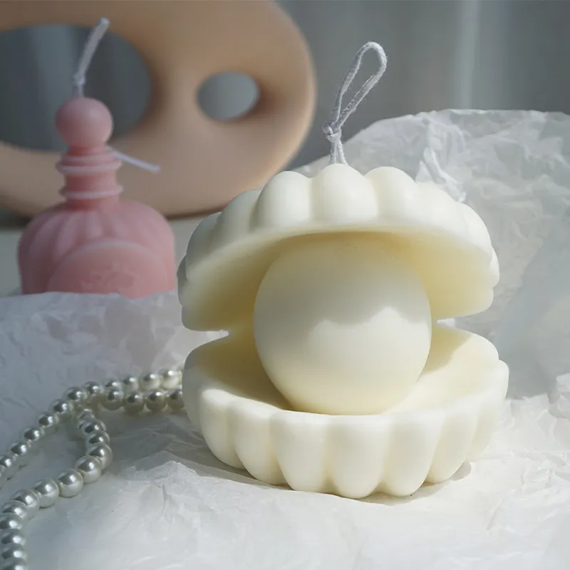 Casca de aromaterapia com silicone em forma de pérolas bolo assado com sabão de vela perfumada feita à mão, fabricando molde de cera 220629