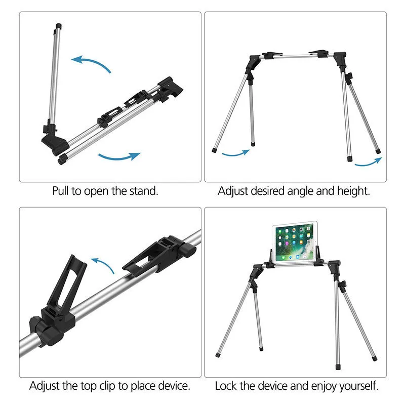 Opvouwbare Tablet Stand Phone Houder Lazy Bed Floor Desk Tripod Top Mount voor x 11 iPad 220401