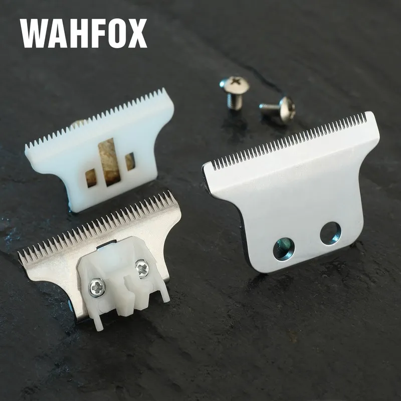 Wahfox Pro Barber Trimmer Detailer Blades för 8081 Professionell hårklippers ersättning Stål och keramiskt T -skär 220712