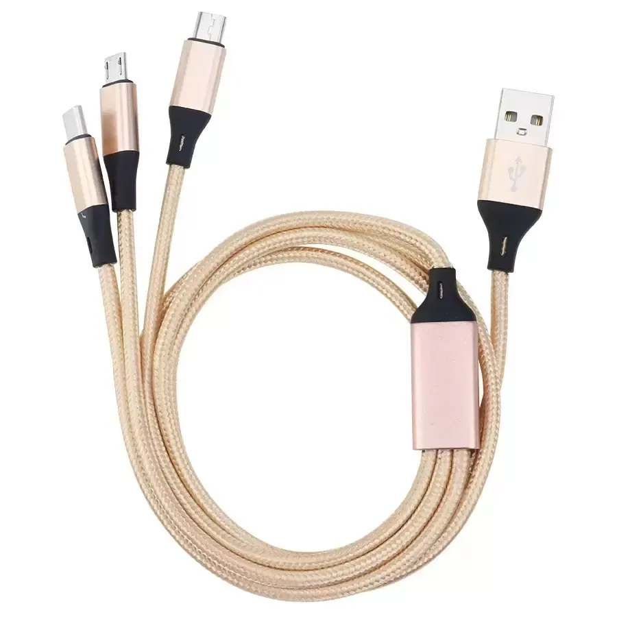 1,2m Nylon geflochtene Kabel Multi -Farben USB -USB -Kabel Kabel Typ C Android -Ladegerät für Xiaomi Samsung Huawei Telefone
