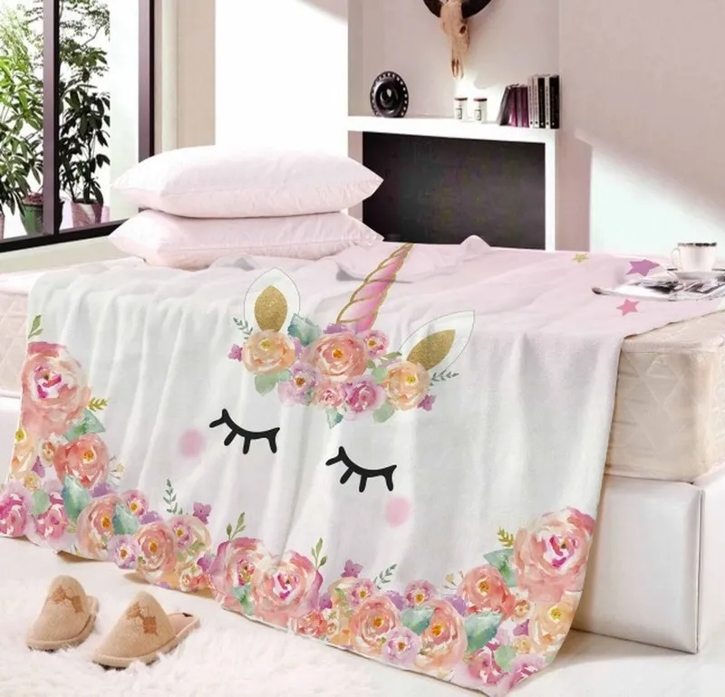 3D DIY Custom Nap Filt Super Soft Cozy Velvet Plush Throw Filt Bedstrast Floral Skull Modern Line Art Sherpa Travel 220616