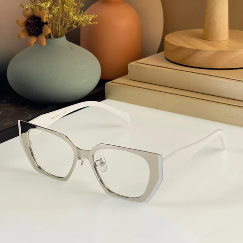 العلامة التجارية الرجعية أسيتات النظارات البصرية الرجال نساء مشهد Oculos وصفة طبية PR84 Eyeglasses Anti Blue Light Big Cat Eye Classes FR275E