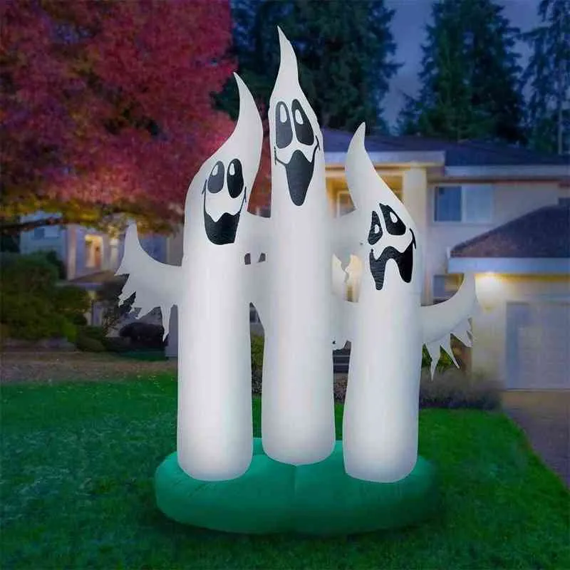 10ft Fantôme Gonflable Lumineux Avec Leds Intégrées Décorations D'Halloween En Plein Air Pour Jardin Jardin Pelouse T220801