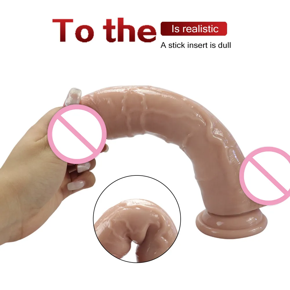 Огромный симулятор фаллоимитатор Big Dick Pvc мягкий пенис женщины сексуальные игрушки интимные женские вагинальные G-точки анальный стимулятор для взрослых продуктов для взрослых
