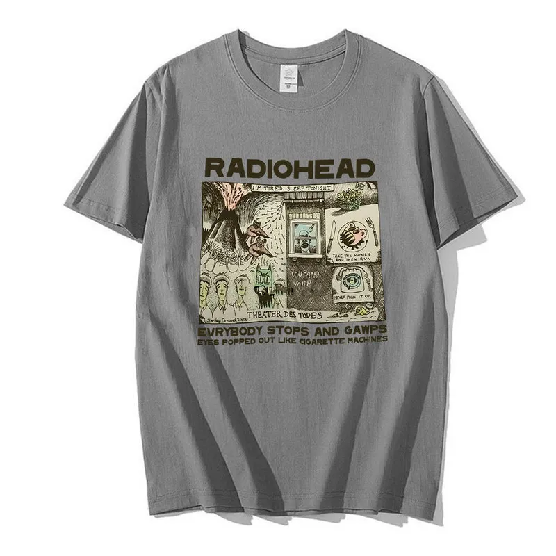 Radiohead T Shirt Men Fashion Summer Cotton Tshirts Kids Hip Hop Tops Arctic Monkeys Tees Women Tops Rock Boy Camisetas Hombre 220607