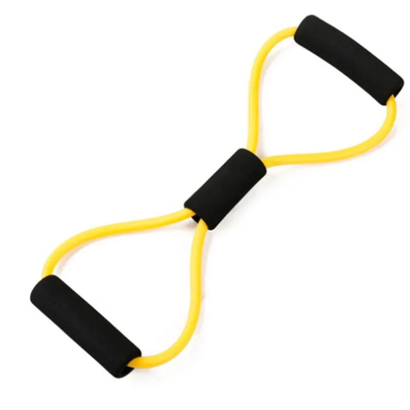 Sports Exercise Yoga Fitness Gum Resistance Bands 8 Word Chest Expander Rope Workout Muscle Fitness Rubber Elastic Band