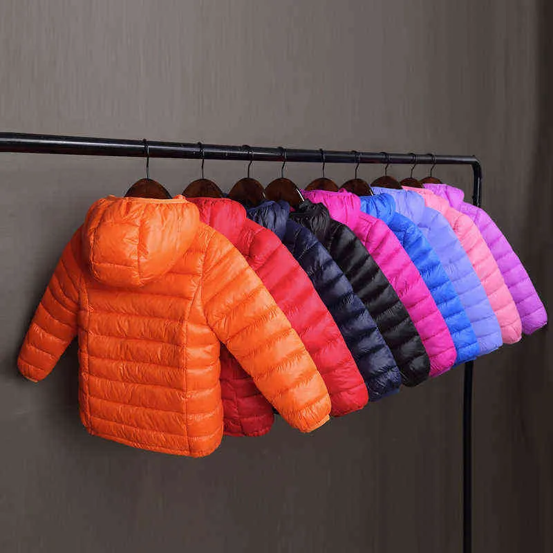 2022 Dziewczyny Down Jacket 2-12-letnia Dziewczęta Chłopcy Kurtki Snowsuit Jesienne moda Ubrania Dzieci Dzieci Kapturowane Kurtki odzieży wierzchniej J220718