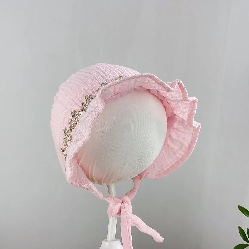 Infant Baby Girl Princess Hat Sunshade Cotton Cap Brim 0-1 Year Old Baby Spring Summer Hats