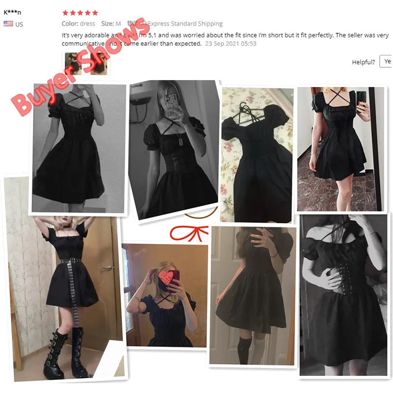 Suchcute Gothic Women Mini Dress Ruffles Summer Vintage Dark Party ES 90s Eesthetics Slim Elastic Midje Clubwear 220521