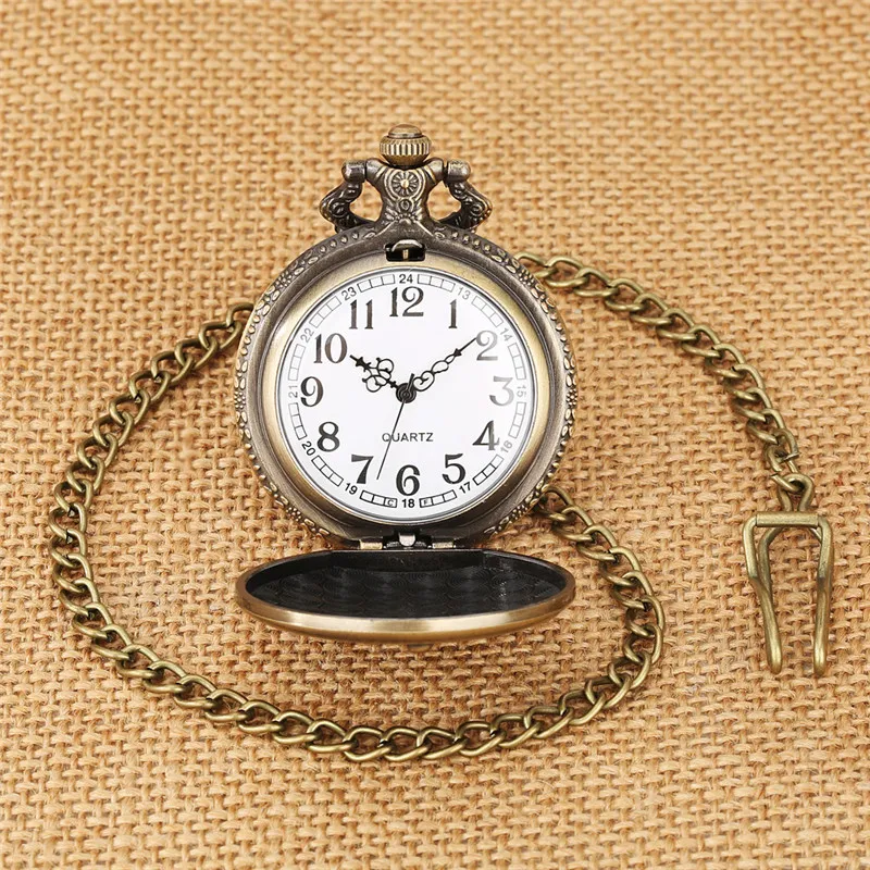 Винтажные часы Colorado Eagle Design Мужчины Женщины Кварцевые аналоговые карманные часы с ожерельем Кулон-цепочка Коллекционные часы190U