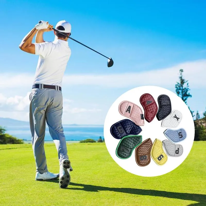 /Pack Golf Club Iron Headcover Set Head Cover Waterproof PU Leather Golf Wedges Headcover Sport for Unisex Accessories CX220516