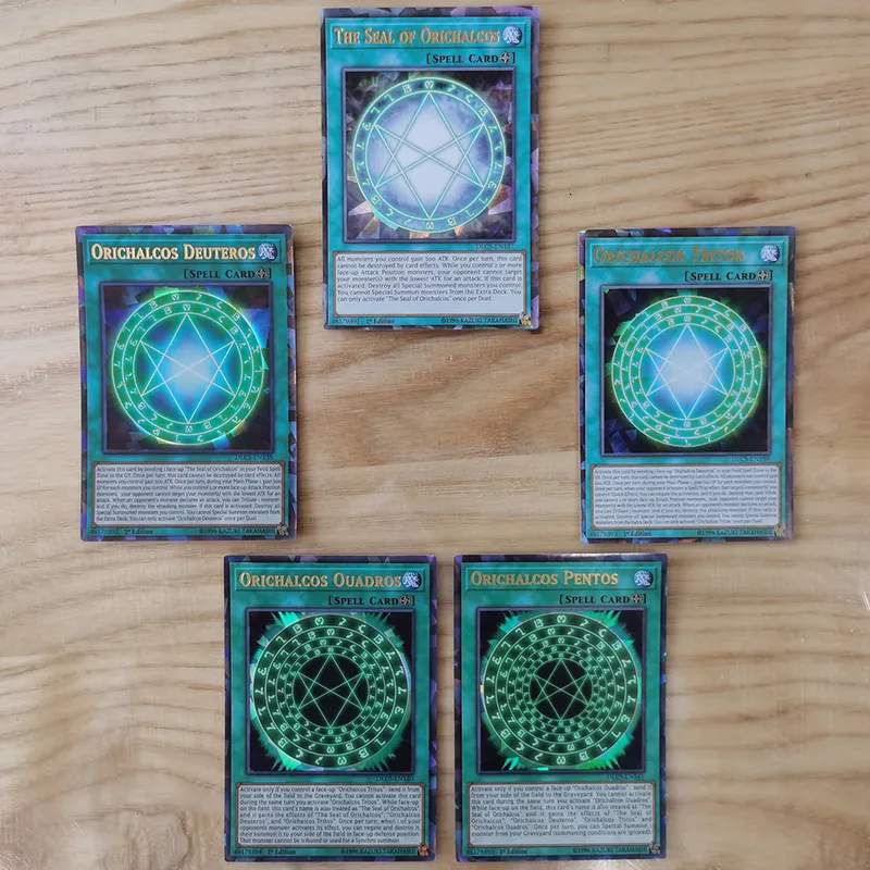 Карты Yugioh с жестяной коробкой Yu Gi OH Card Голографическая английская версия Golden Letter Links Links Game Card Blue Eyes Exodia 220713