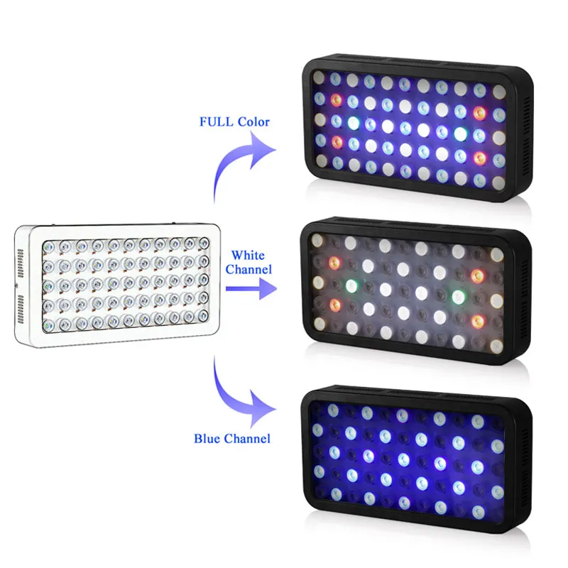 Luz LED de espectro completo para acuario, luces de cultivo marinas regulables con Control Bluetooth para pecera de arrecife de Coral Plant303O