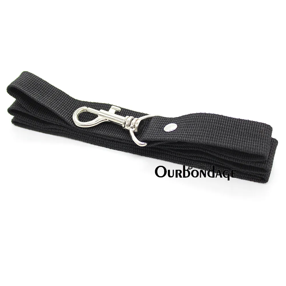 Ourbondage Women Nylon Belt Waist Harness Bondage Body With Collar and Armbinder Handcuffs with Leash Female Restraints sexy Toys