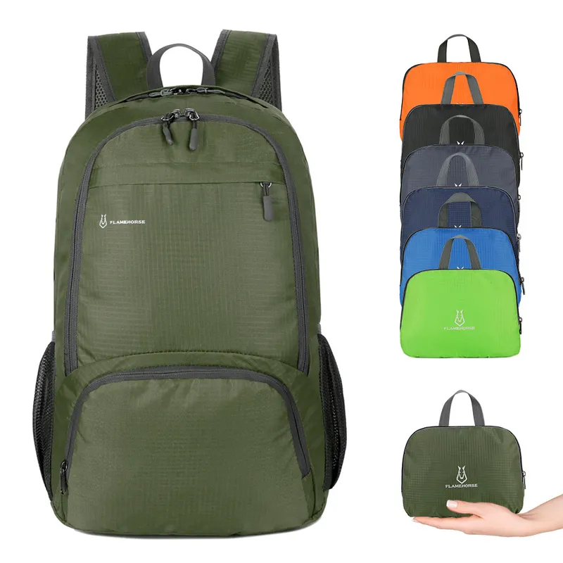 Lightweight Foldable Backpack Sports Bag Men Women Waterproof Packable Travel Hiking Daypack 220520