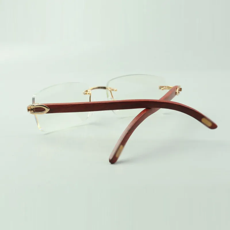 Monture de lunettes unie 3524012 avec pieds en bois d'origine et verres 56 mm pour unisexe289x