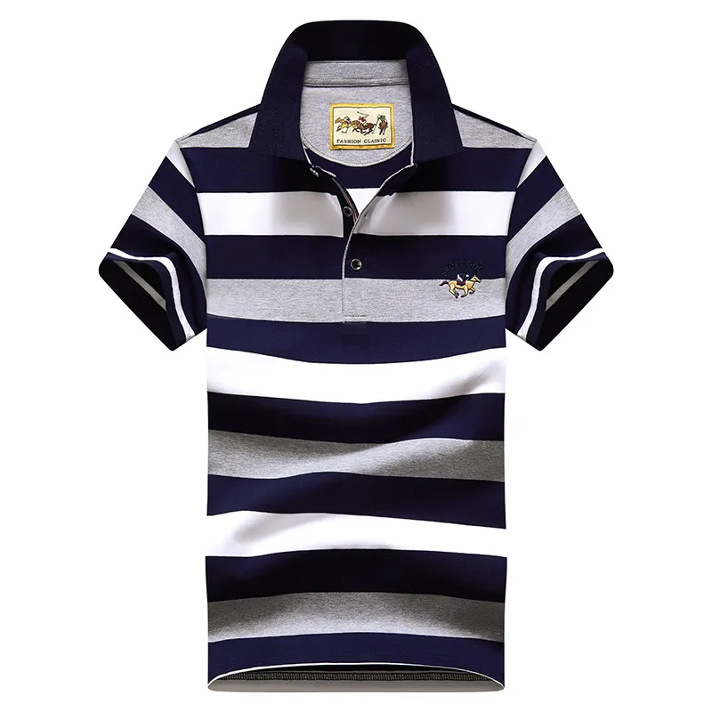 UAICESTAR Marke Baumwolle POLO Männer Sommer Hohe Qualität 3D Stickerei POLO Shirt Männer Mode Lässig Streifen männer Polo-Shirt 220623