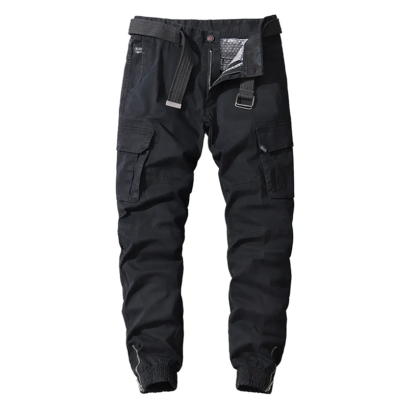 Грузовые брюки Мужчины хип-хоп Streetwear Jogger Bant Fashion Trusers Multi-Pocket Повседневная Joggers Phatfants 220325
